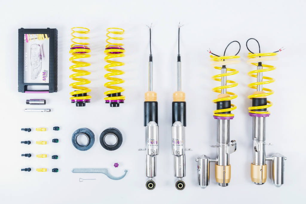 The complete suspension control system of the adaptive KW coilovers works via the BMW series sensor system and this also controls the KW valves
