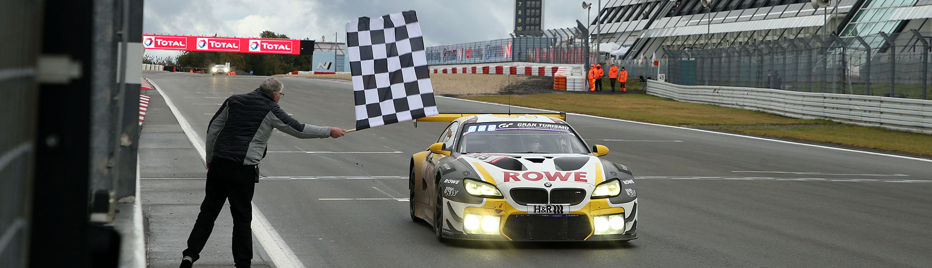 After 85 laps in extremely difficult weather conditions, Dutchman Nick Catsburg drove the Rowe Racing BMW M6 GT3 (number 99), equipped with KW Competition racing sport dampers, across the finish line first.