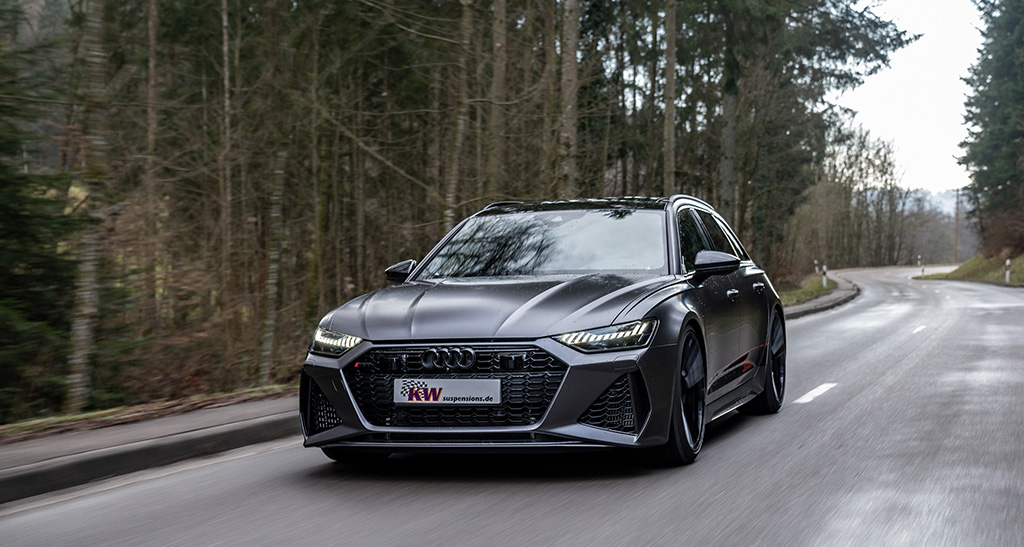 For the new 2020 Audi RS6 Avant (C8, Type F2) KW automotive has developed height adjustable springs 