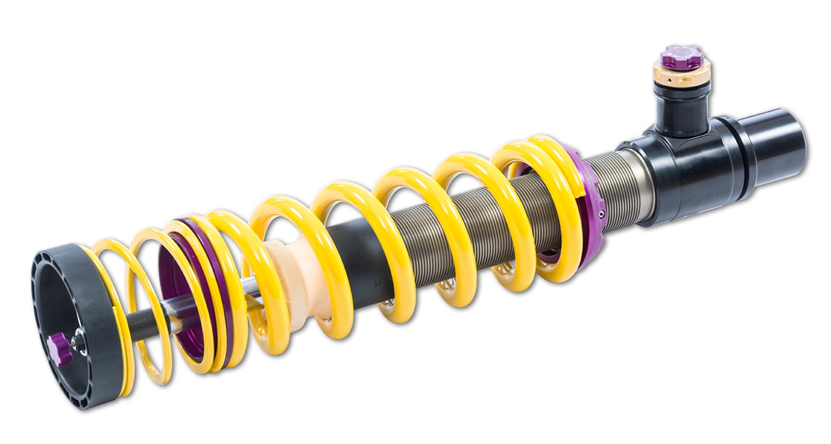 The Coilover Suspension is pre-adjusted to a so-called performance setup in the state of delivery. 
