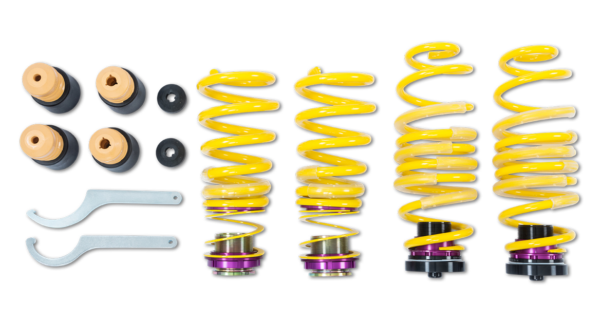 For more than 90 vehicle applications are the KW height adjustable springs are available.