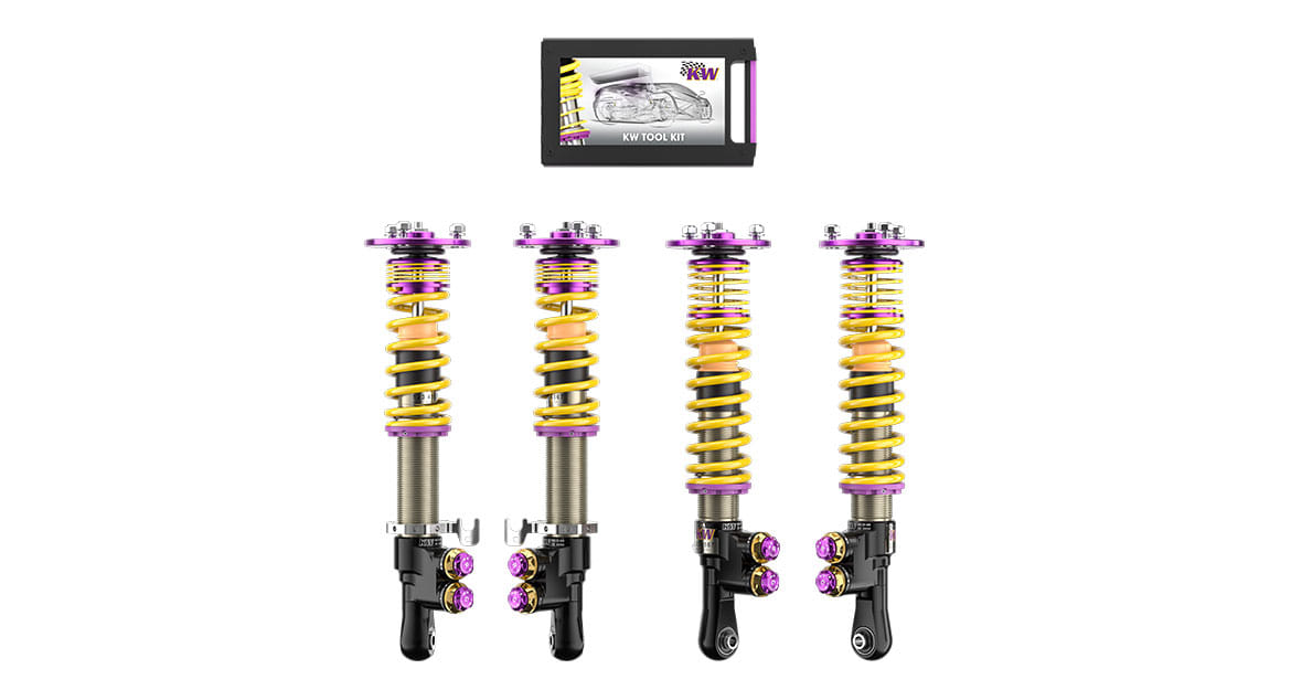 Scope of delivery of the KW V5 coilovers