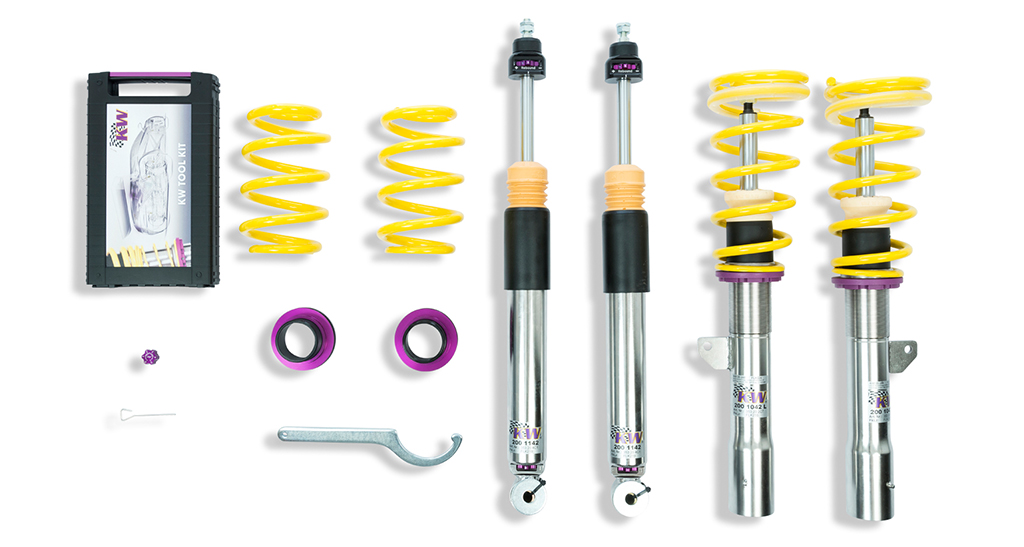 The scope of delivery of the KW coilover suspension manufactured in Germany always includes an expert opinion. 