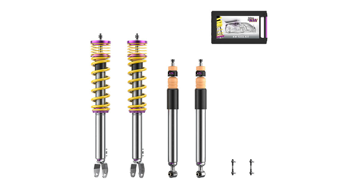 The KW V3 scope of delivery for the C-class sedan (W206)