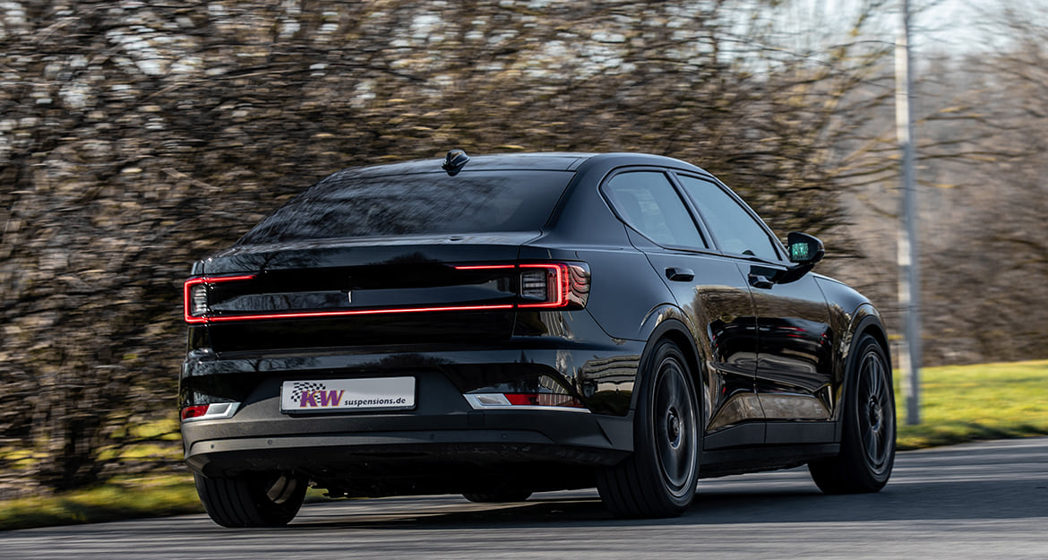 Whether retrofitting a KW V3 coilover suspension increases the performance in a Polestar 2 has not yet been tested. This is the case with the Tesla Model 3.
