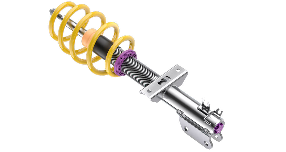 All VW bus drivers that like to fine-tune the damping of their car, can adjust the compression and rebound characteristic of the KW V3 coilover kit manually within just a few steps
