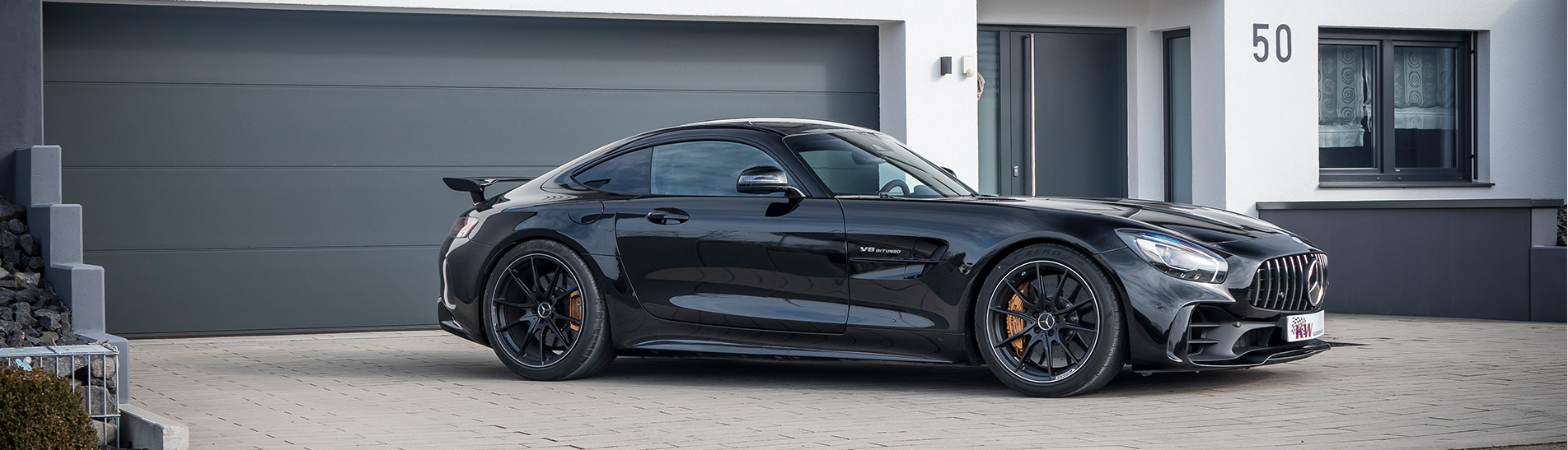 Mercedes-AMG GT-R on the road with KW coilover suspension kit 