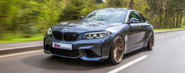 KW coilovers in a BMW M2